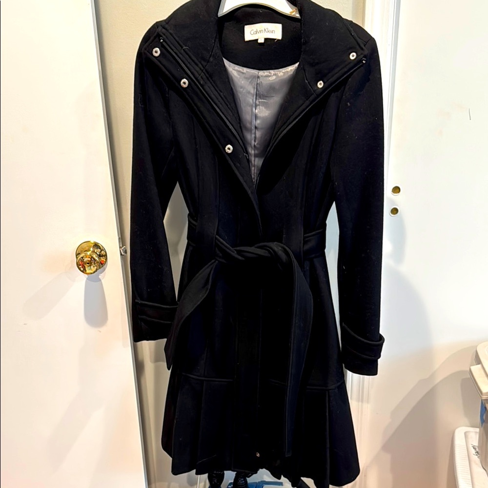 Calvin Klein Elegant Black Coat
